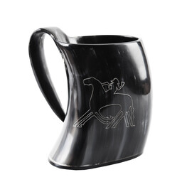 Horn cup, Odin with Sleipnir