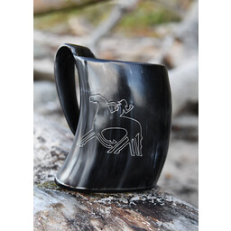 Horn cup, Odin with Sleipnir