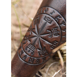 Leather vambrace with Vegvisir