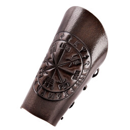 Leather vambrace with Vegvisir