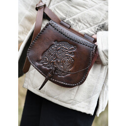 Leather bag with dragon