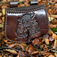 Leather bag with dragon