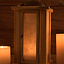 Wooden lantern with parchment windows