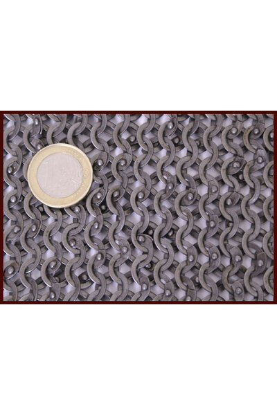 Chain mail chausses, flat rings - round rivets, 8 mm