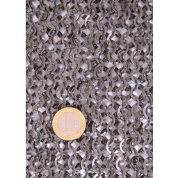 Chain mail shoulder piece, flat rings-round rivets, 8 mm