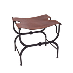 Folding chair, leather