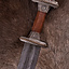 Vendel sword Uppsala 7th-8th century, tin-plated hilt, damast