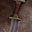 Vendel sword Uppsala 7th-8th century, brass hilt, damast