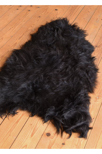 Black Scandinavian sheepskin