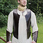 Leather torso armour with laces, brown