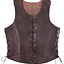 Leather torso armour with laces, brown