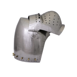 Battle-ready closed bascinet