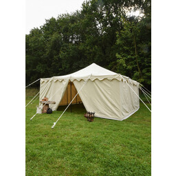 Medieval tent Herold 6 x 6 m, natural