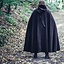 Medieval cloak with hood, brown