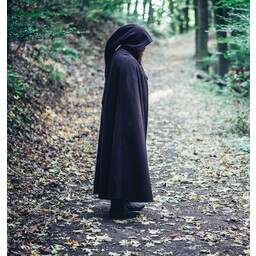 Medieval cloak with hood, brown