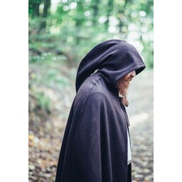 Medieval cloak with hood, brown