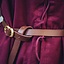 Brown leather belt 2 cm