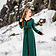 Leonardo Carbone Viking dress Lagertha, green