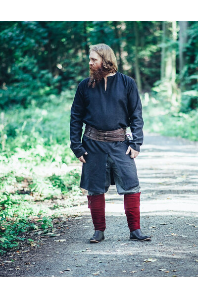 Long Viking tunic Hvitserk, black