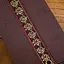 Jeanne fabric belt - Brown / red roses