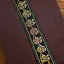 Jeanne fabric belt - Brown / green roses