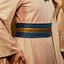 Jeanne fabric belt - Blue / gold