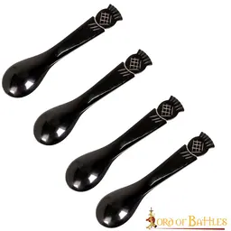 Set of 4 horn spoons