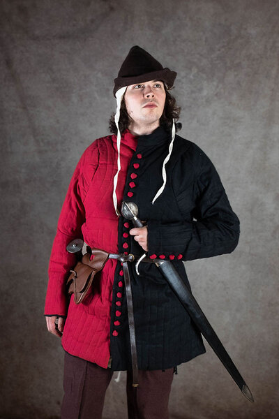 Late 14th century Mi parti gambeson