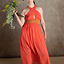 Goddess Dress Persephone, coral red