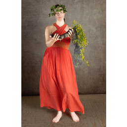 Goddess Dress Persephone, coral red