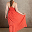 Goddess Dress Persephone, coral red