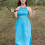 Goddess dress Circe, turquoise