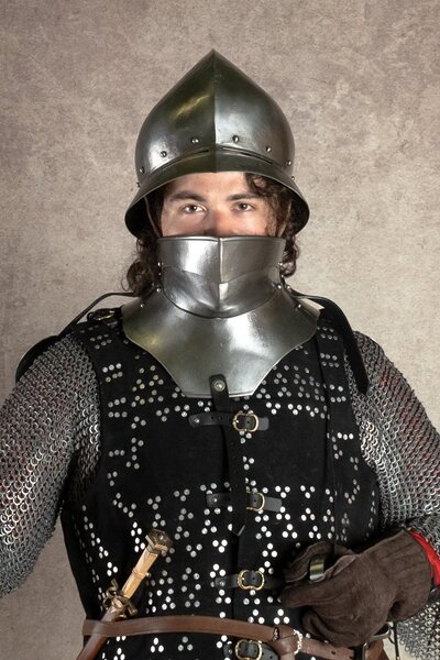 15th century gorget, unpolished