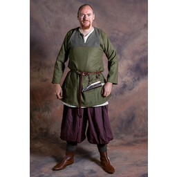 Rusvik Viking trousers Borys, herringbone pattern, burgundy/grey