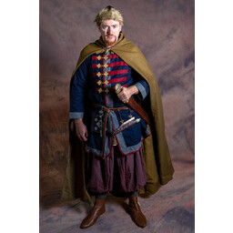 Rusvik Viking trousers Borys, herringbone pattern, burgundy/grey