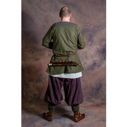 Rusvik Viking trousers Borys, herringbone pattern, burgundy/grey