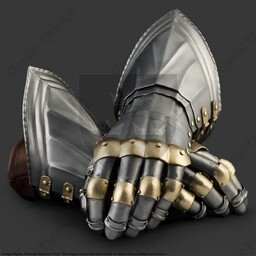 German gauntlets, 1450-1500, brass