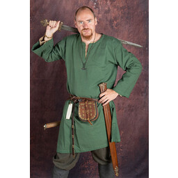 Historical tunic with authentic lining, green