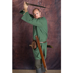Historical tunic with authentic lining, green
