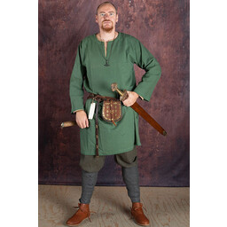 Historical tunic with authentic lining, green