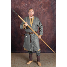 Viking kaftan, herringbone pattern, grey