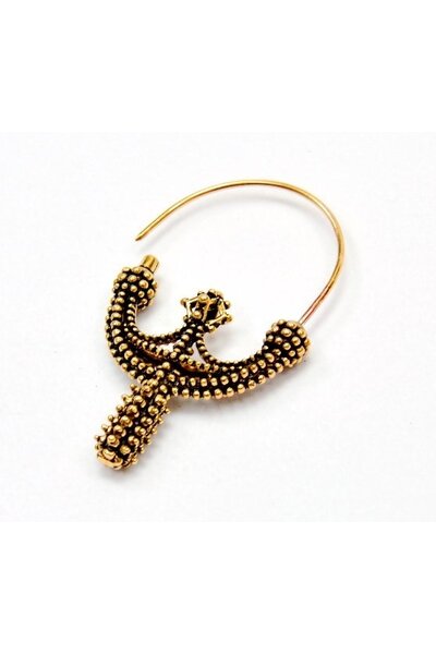 Slavic earrings Zawada Lanckorońska, bronze