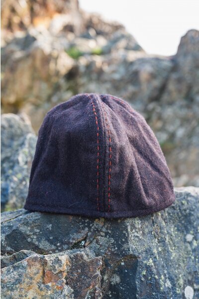 Wool Viking hat Njal, brown