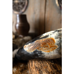 Viking drinking horn drakkar