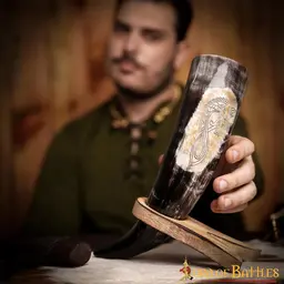 Viking drinking horn drakkar