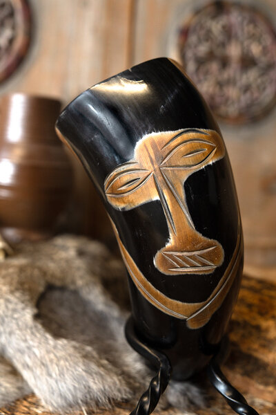 Asatru drinking horn