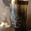Drinking horn with vegvisir and brass fittings