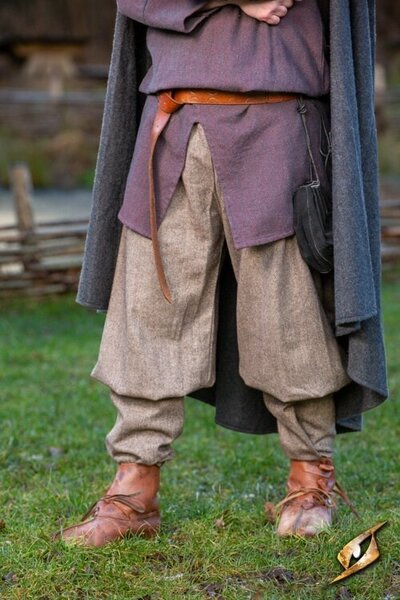 Rusvik trousers Ull, herringbone pattern, light brown