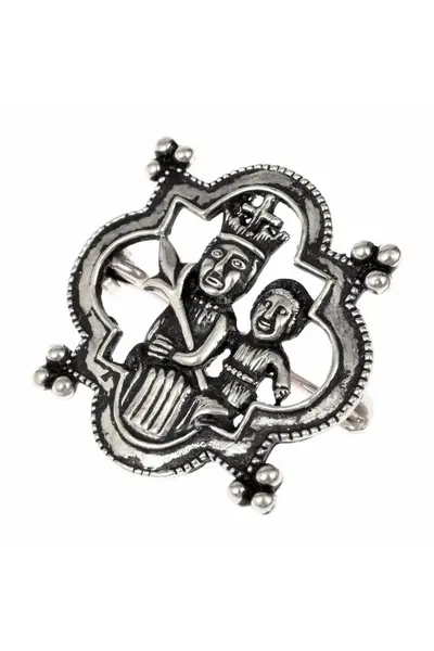 Medieval brooch Madonna