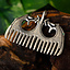 Viking comb Ringerike style, silvered